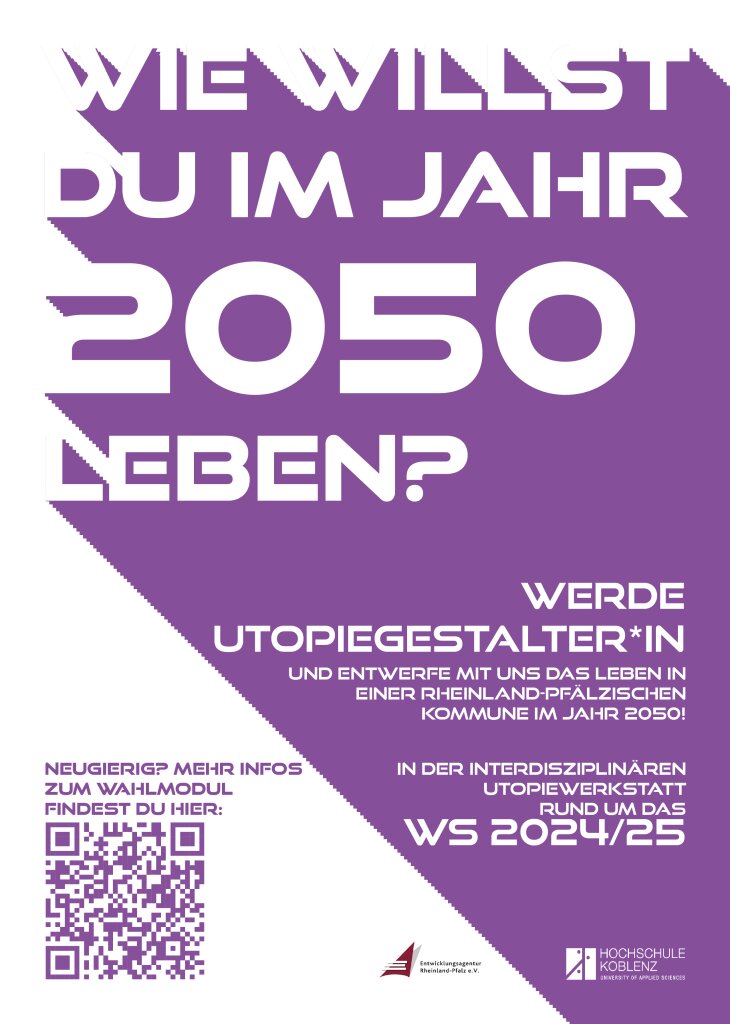 Informationsplakat zur Utopiewerkstatt 2024