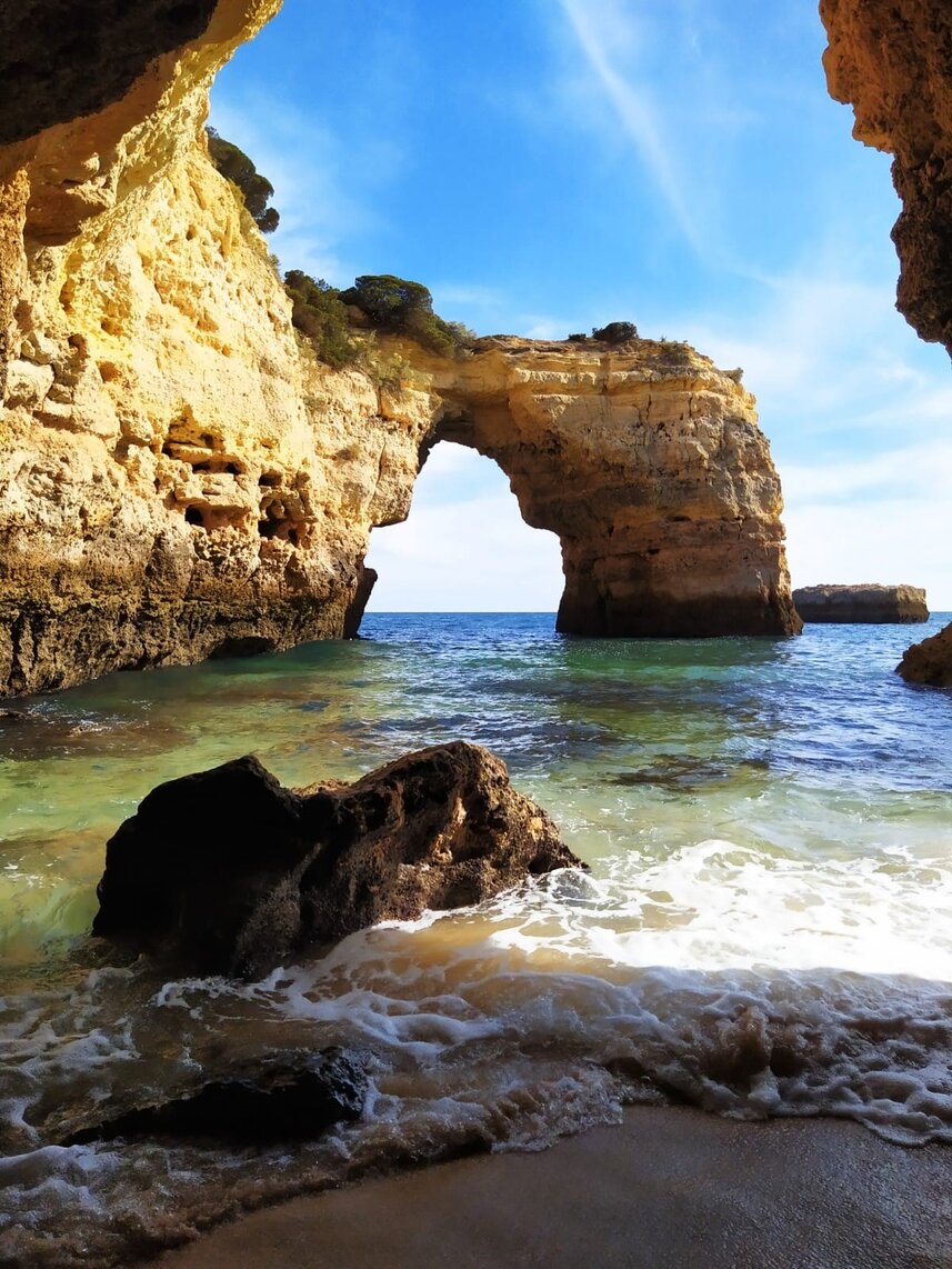 Rocks in a beach in Portugal