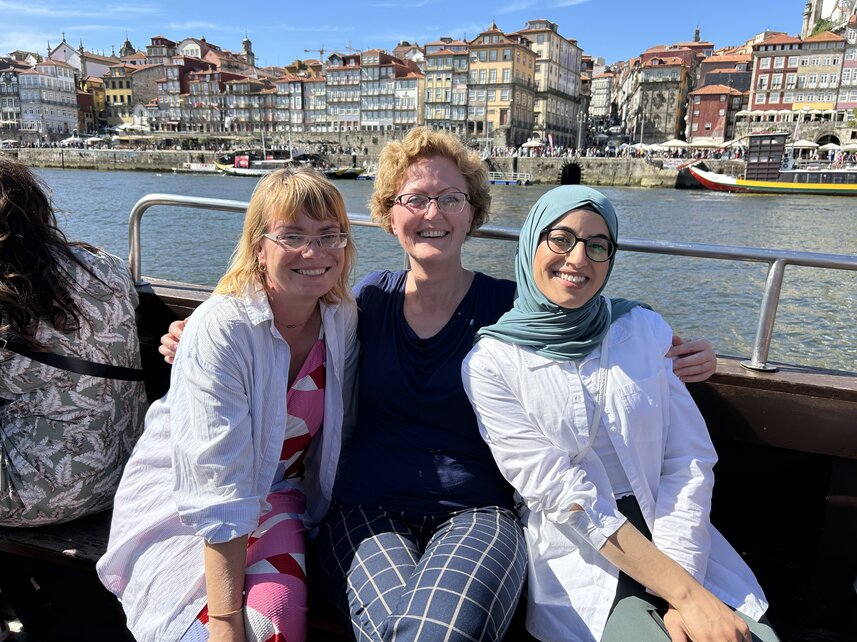 Three colleagues on an excursion 