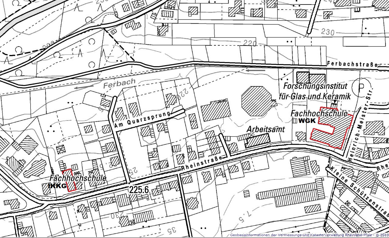 Lageplan des Campus Höhr-Grenzhausen