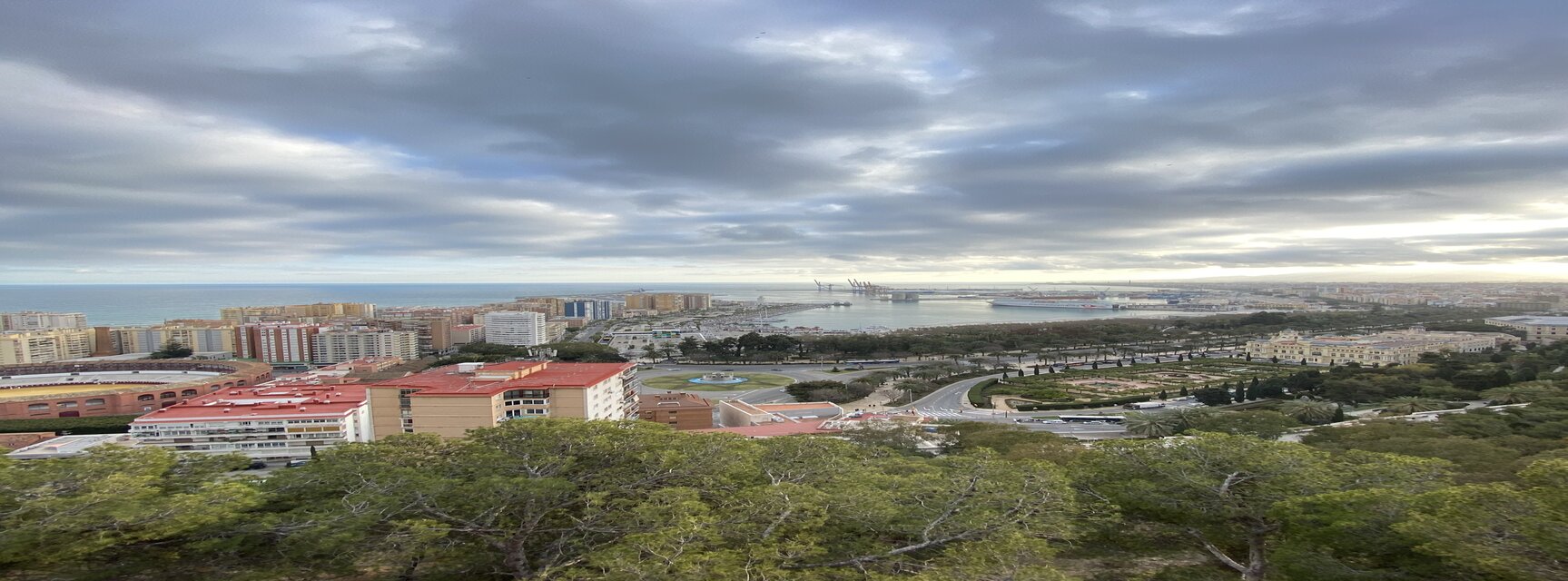 Aerial view of the city in Spain