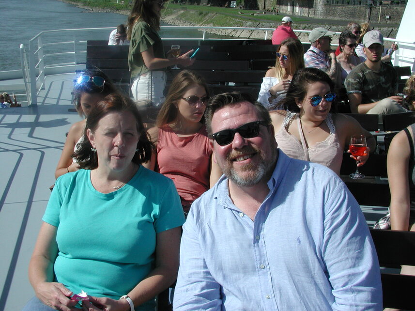 group on top of the boat